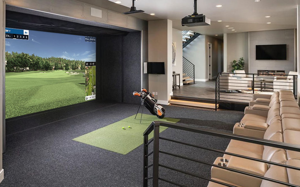 Full Swing Pro Series Golf Simulator - Widescreen Residential Install