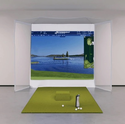 Foresight Sports GCQuad Flex Space Golf Simulator with projector floor mount
