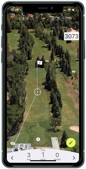 Golf GPS ++ App - Sample View