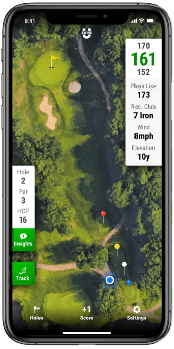 SwingU Golf GPS App - Sample View 1