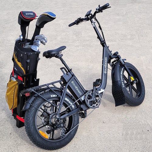 Golf E-Bike W/ Divnick Golf Bag Carrier