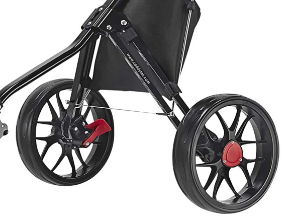 CaddyTek Golf Push Cart - wheels close-up