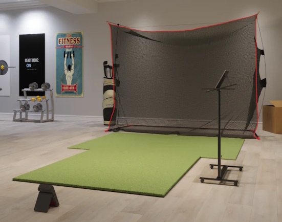Swing Caddie SC4 Practice Golf Simulator Package